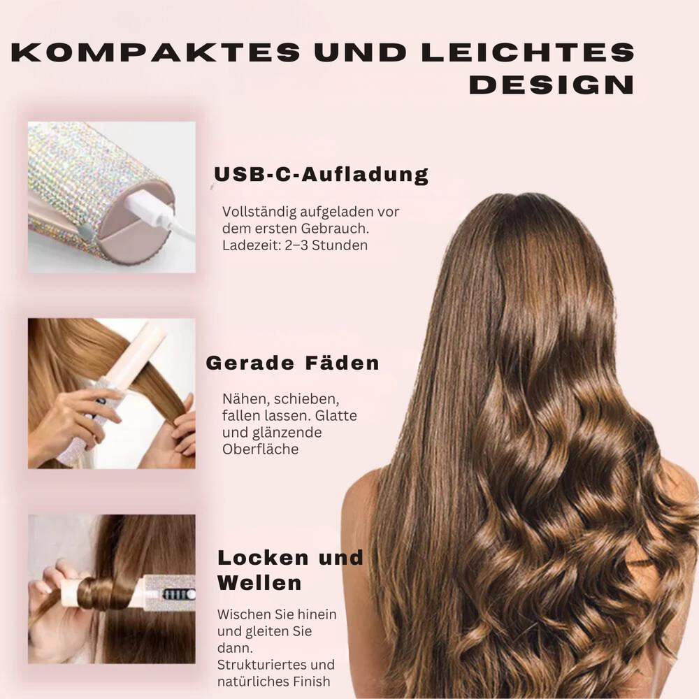 Glanz Styler™  | Ihr funkelndes Must-have für perfektes Haarstyling unterwegs!