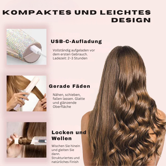 Glanz Styler™  | Ihr funkelndes Must-have für perfektes Haarstyling unterwegs!
